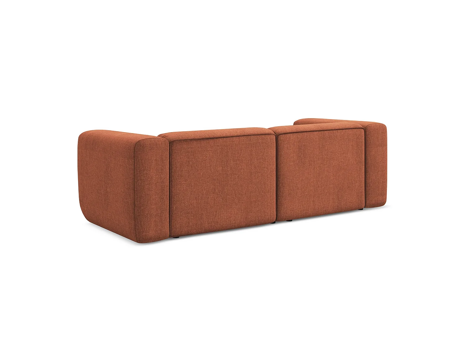 Modulares 3-Sitzer Sofa - - Chenille - Terrakotta - BARI