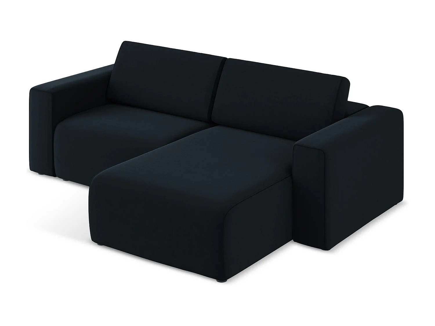 Modulaire hoekbank rechts van koningsblauw velours - KALEA