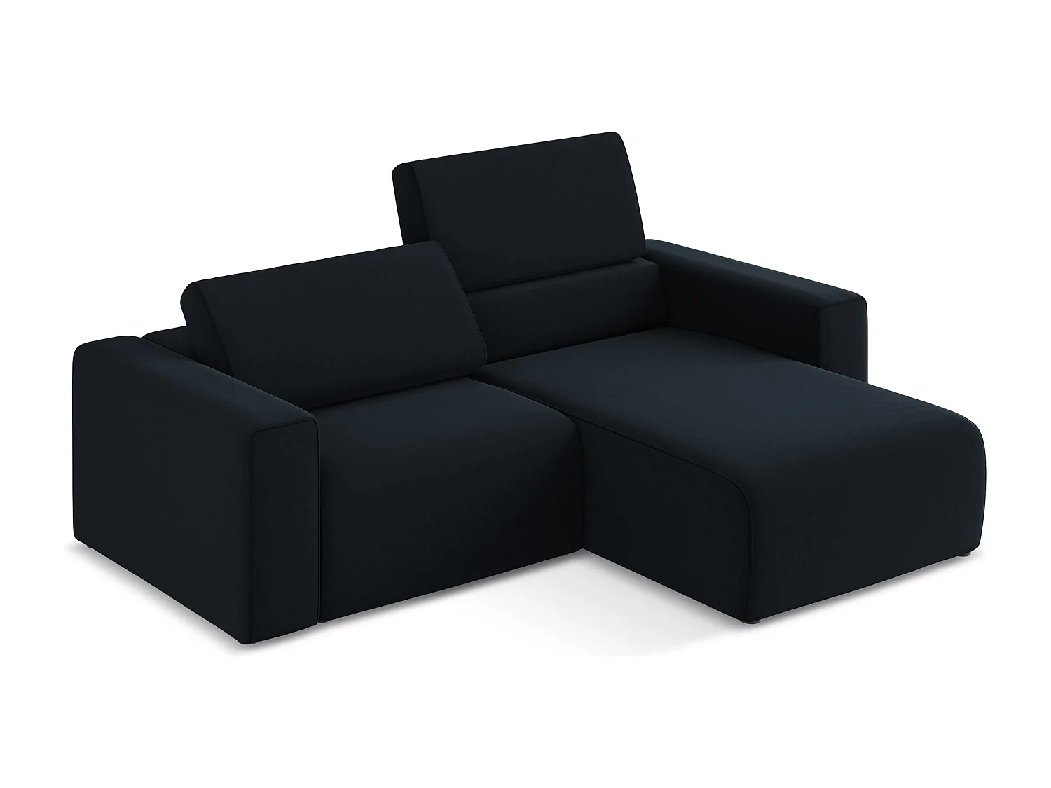 Modulaire hoekbank rechts van koningsblauw velours - KALEA