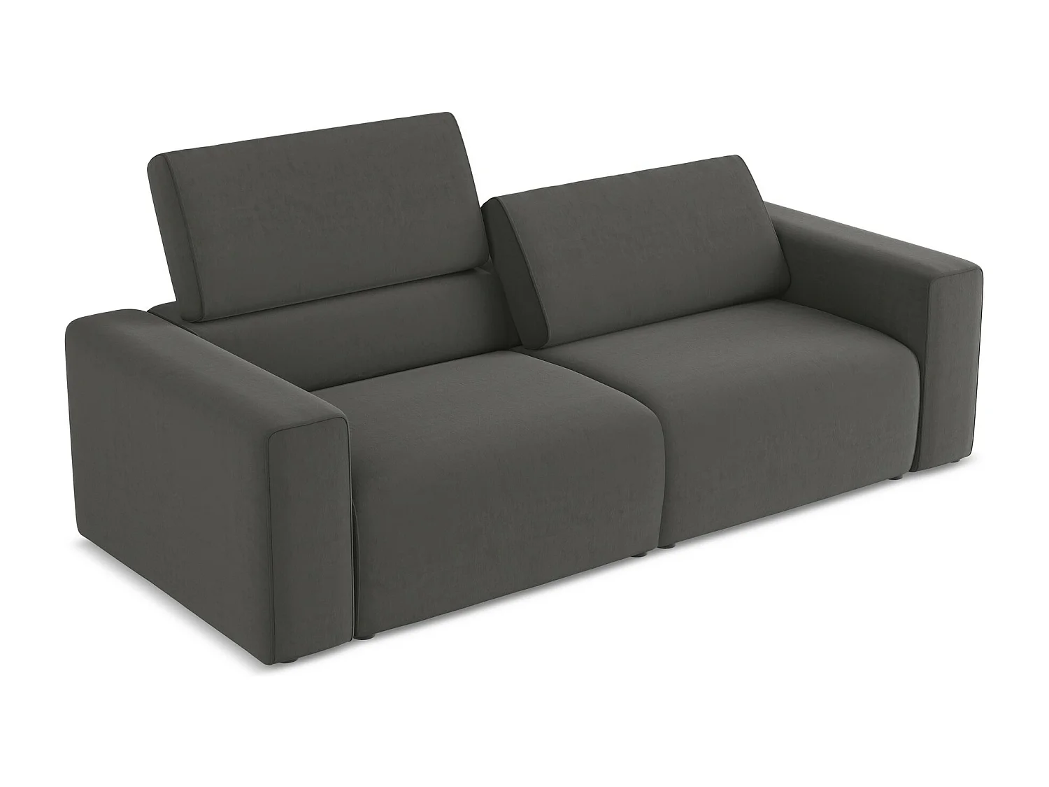 Driezits modulaire bank van staal velours - KALEA