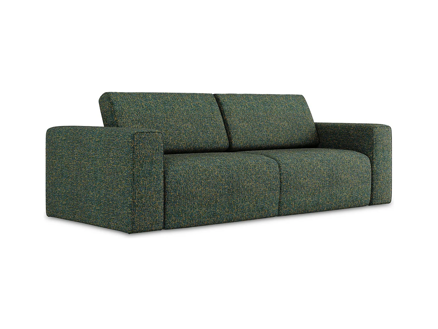 Canapé modulable 3 places en Strukturstoff - vert - KALEA