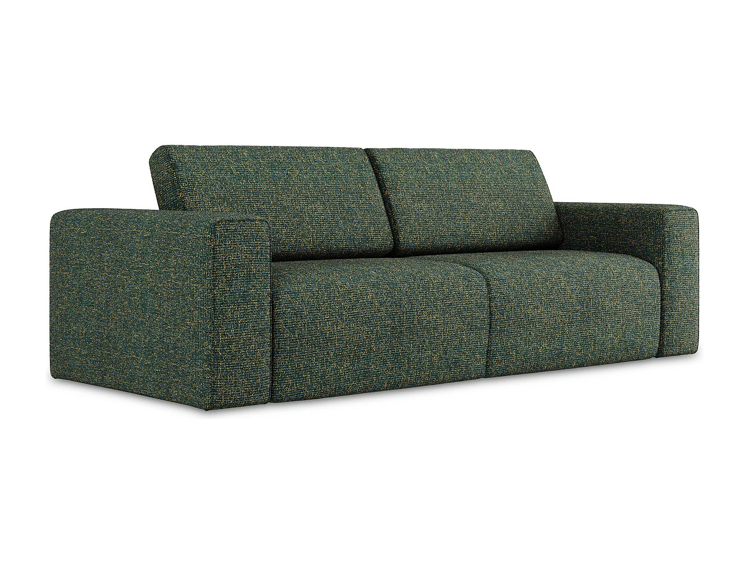 Canapé modulable 3 places en Strukturstoff - vert - KALEA