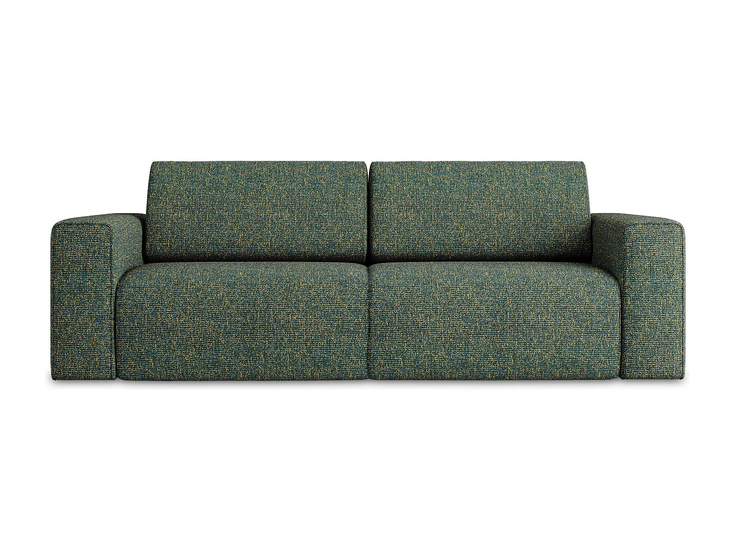 Canapé modulable 3 places en Strukturstoff - vert - KALEA