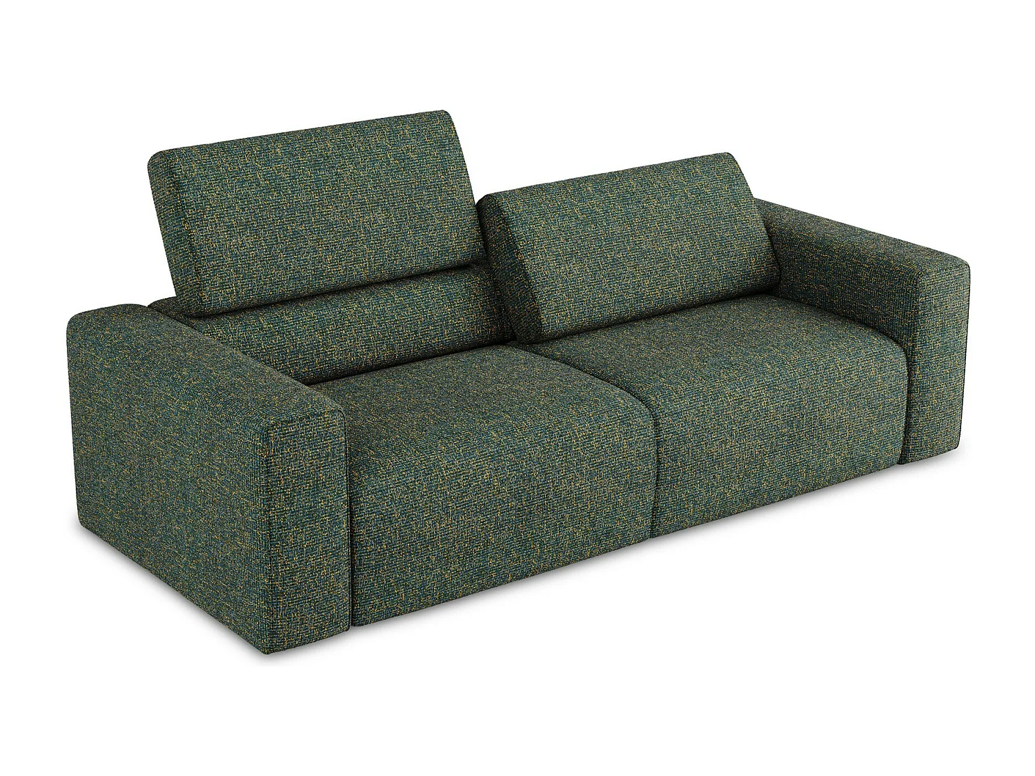 Canapé modulable 3 places en Strukturstoff - vert - KALEA