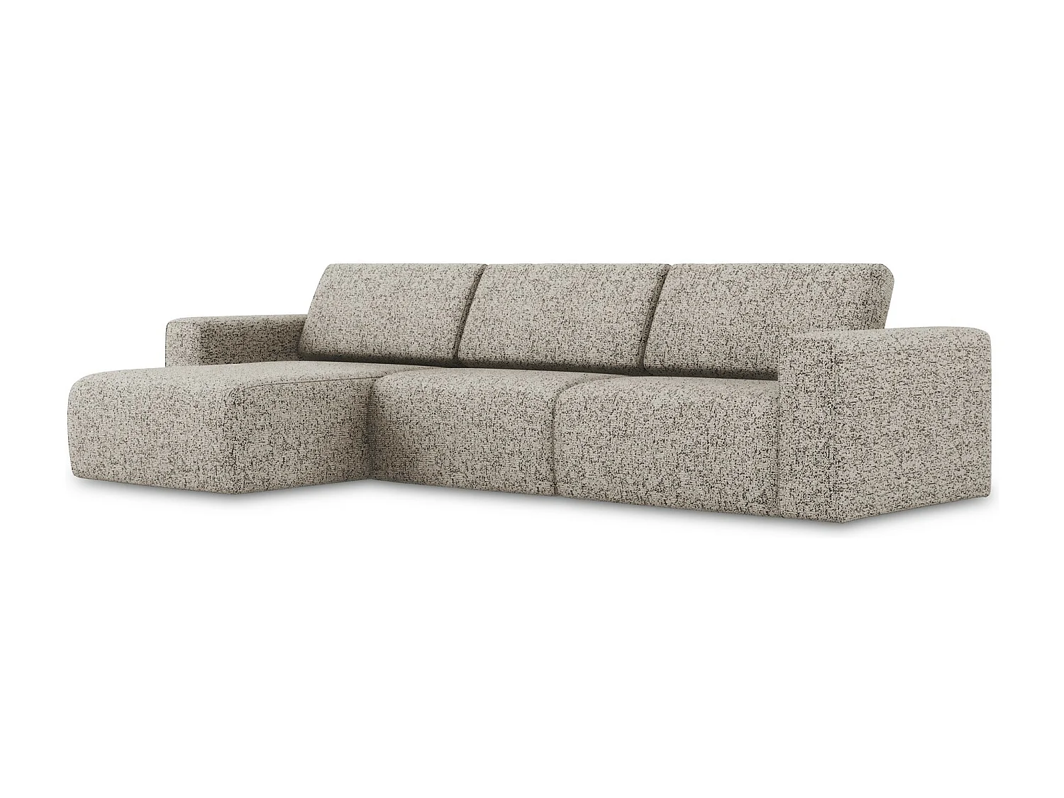 Canapé modulable d’angle M gauche en Strukturstoff - beige foncé - KALEA