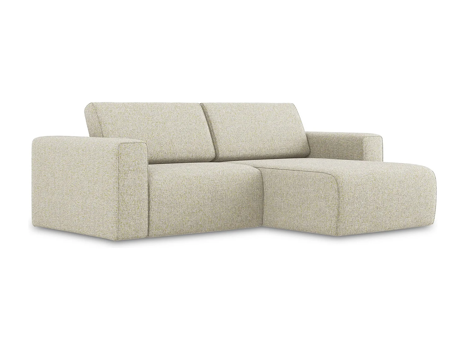 Canapé modulable d’angle S gauche en Strukturstoff - beige clair - KALEA