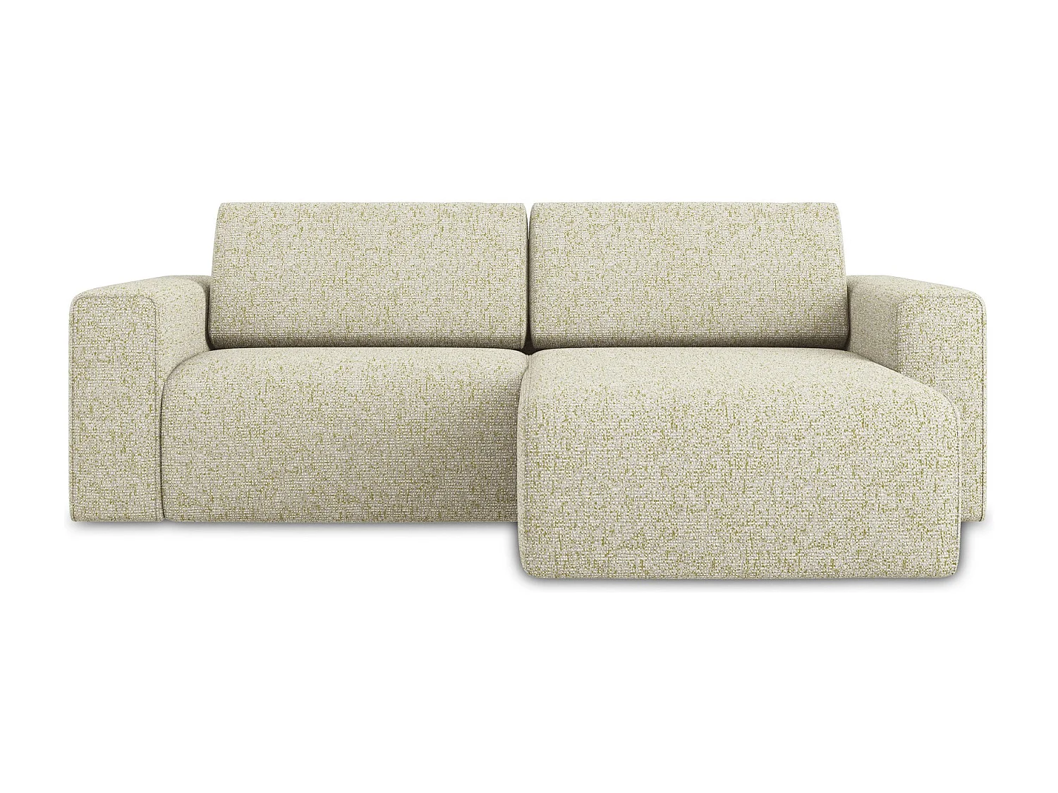 Canapé modulable d’angle S gauche en Strukturstoff - beige clair - KALEA