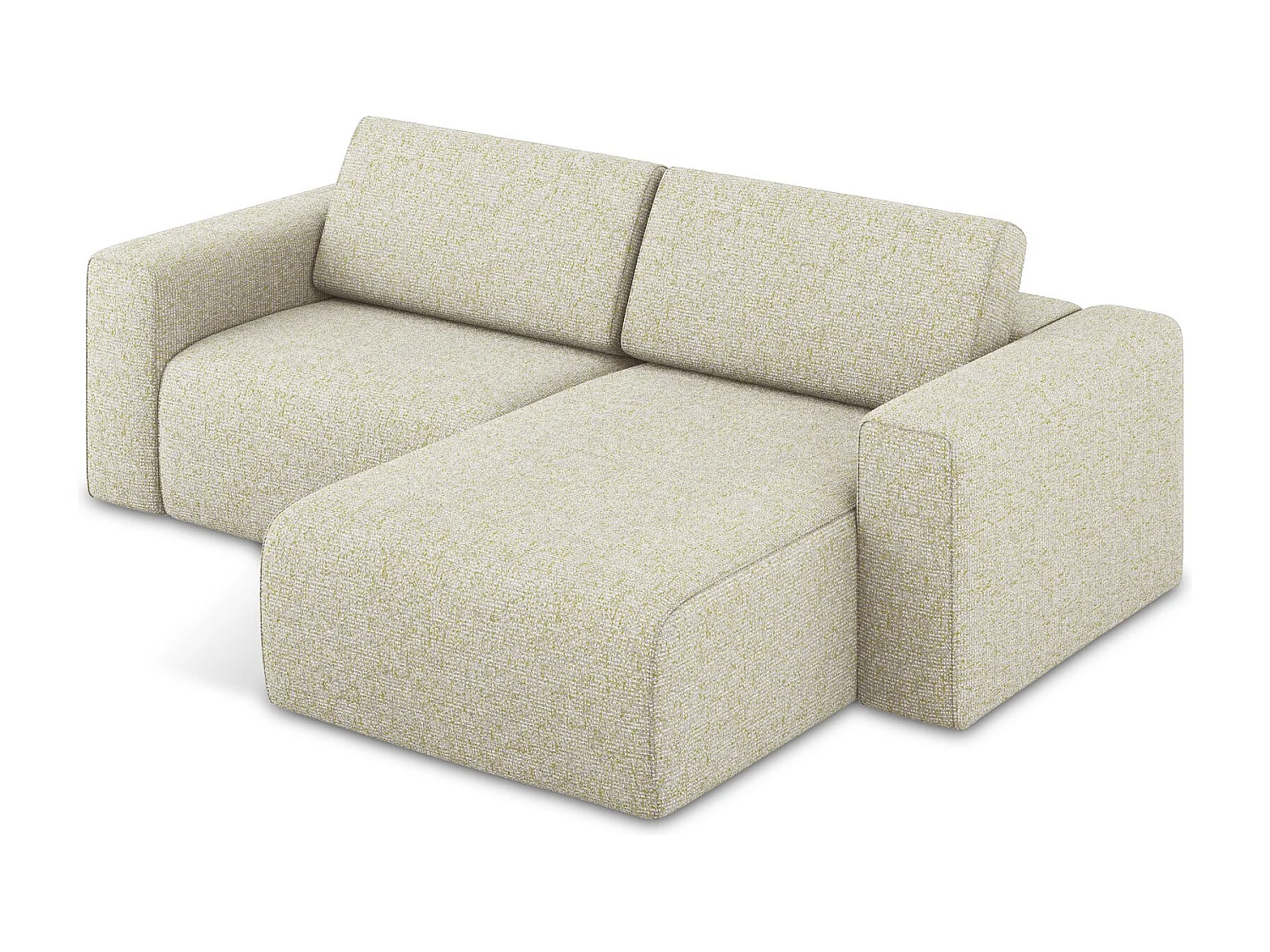 Canapé modulable d’angle S gauche en Strukturstoff - beige clair - KALEA