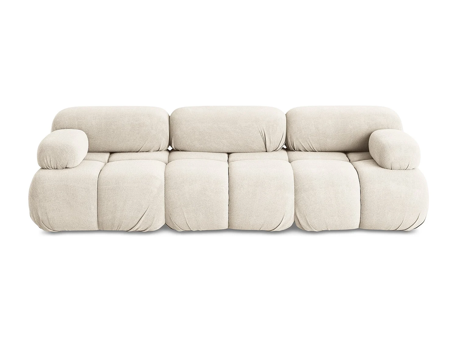 Canapé modulable 3 places en Chenille - beige clair - LOKUA