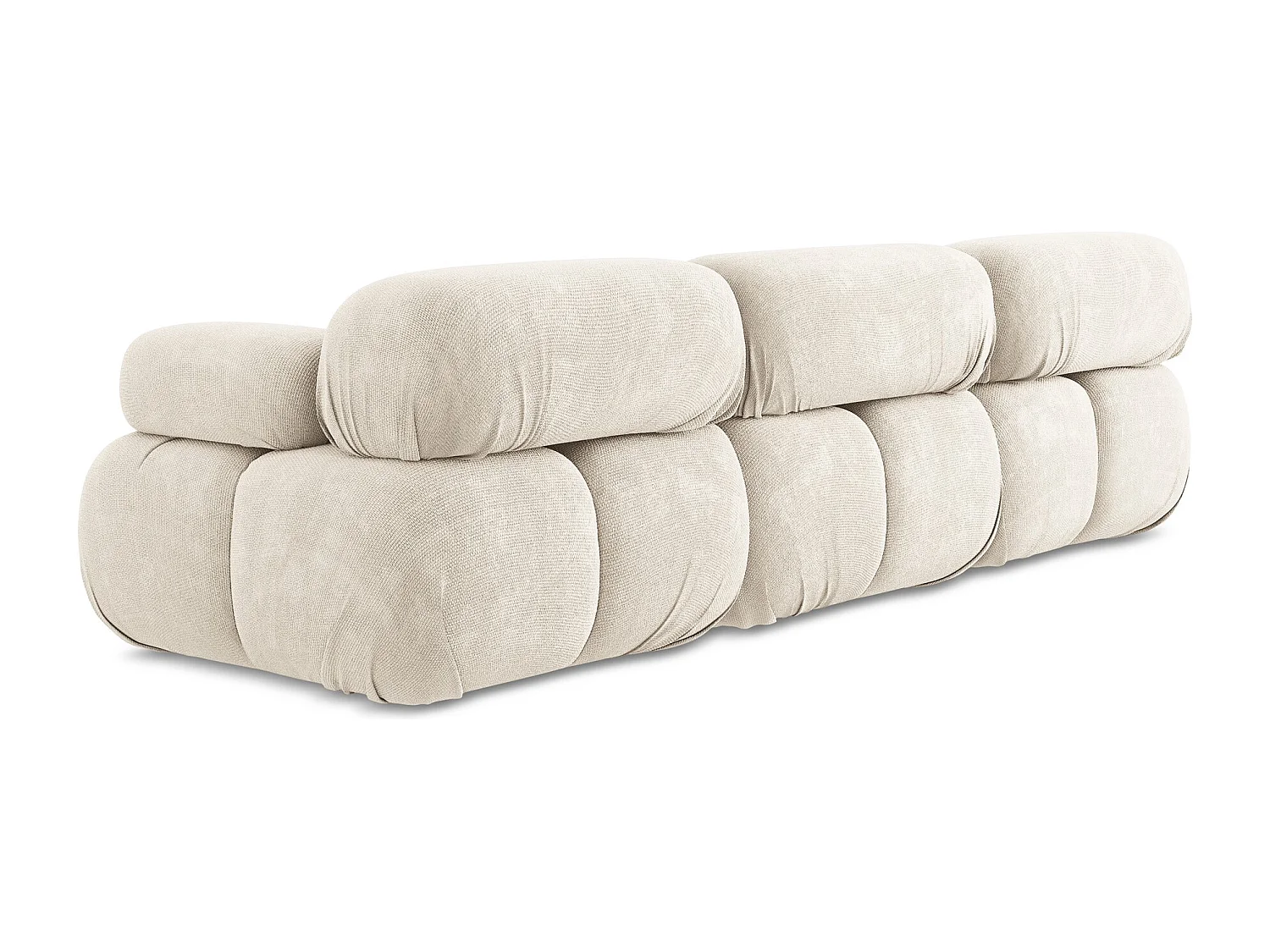 Canapé modulable 3 places en Chenille - beige clair - LOKUA
