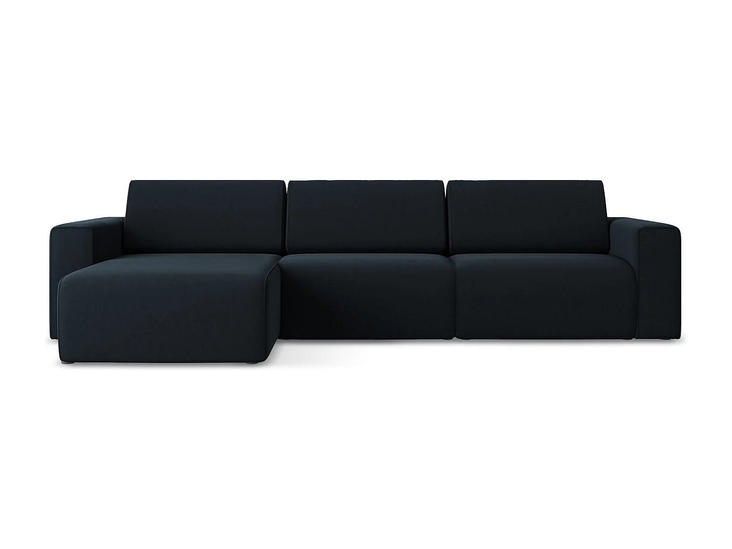 Modulares Ecks Sofa M links - Links - Samt - Königsblau - KALEA