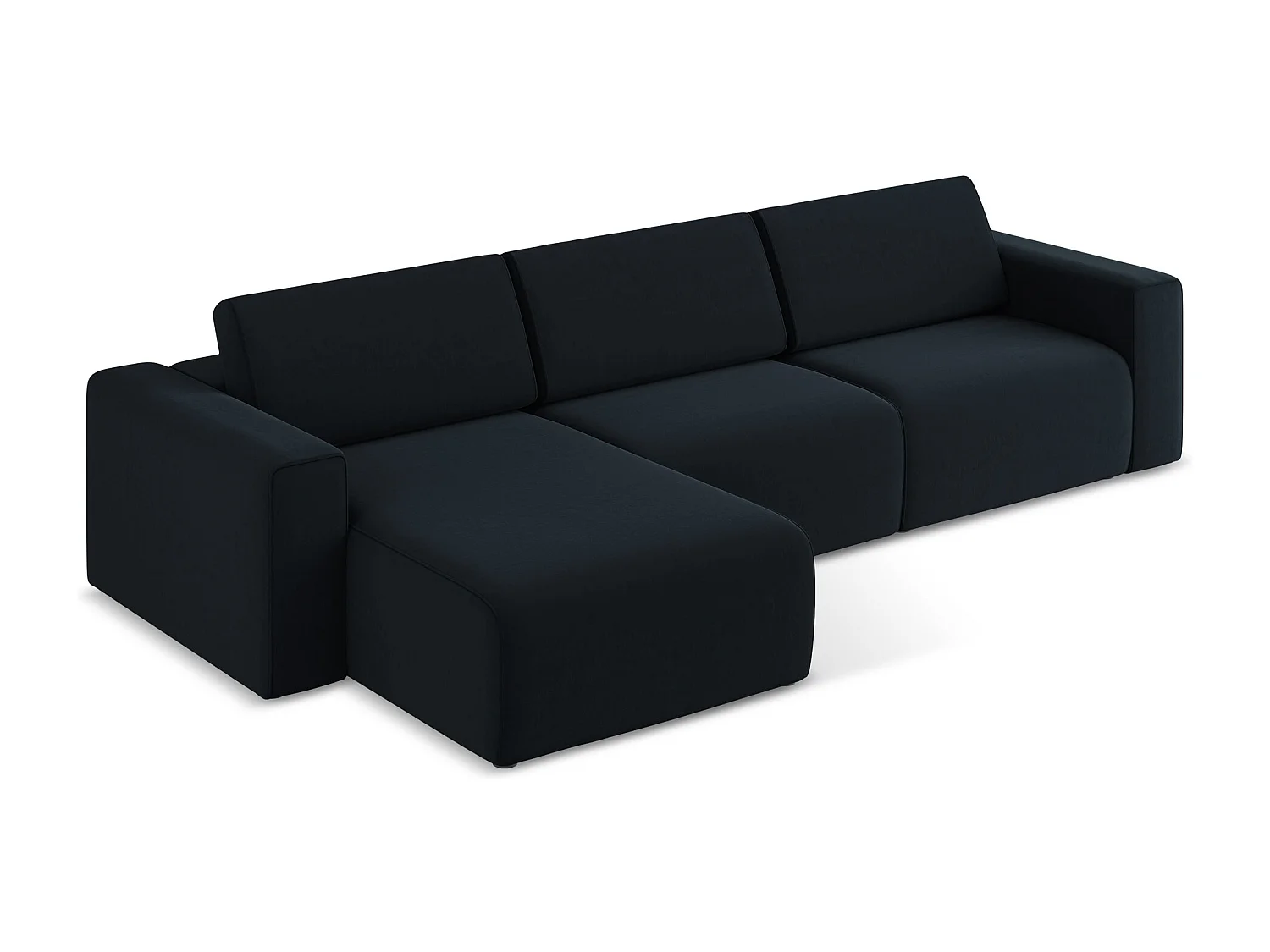 Modulares Ecks Sofa M links - Links - Samt - Königsblau - KALEA