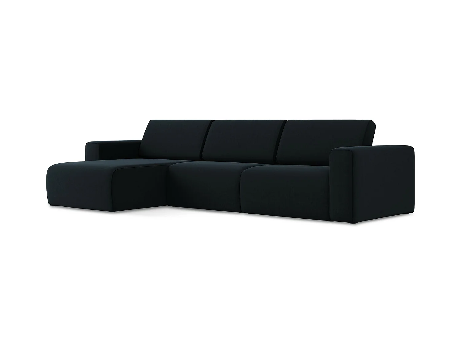 Modulares Ecks Sofa M links - Links - Samt - Königsblau - KALEA