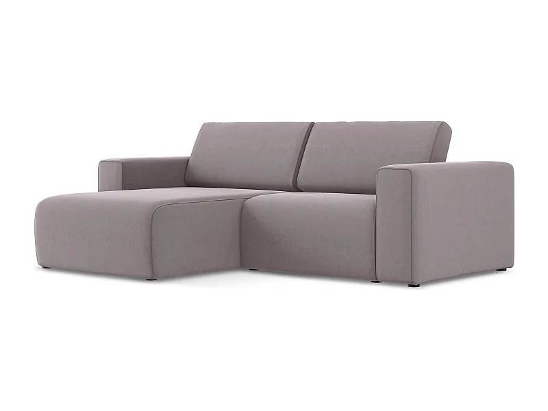3-Sitzer Modulares Ecksofa - Ecke Links - Samt - Lavendel - KALEA