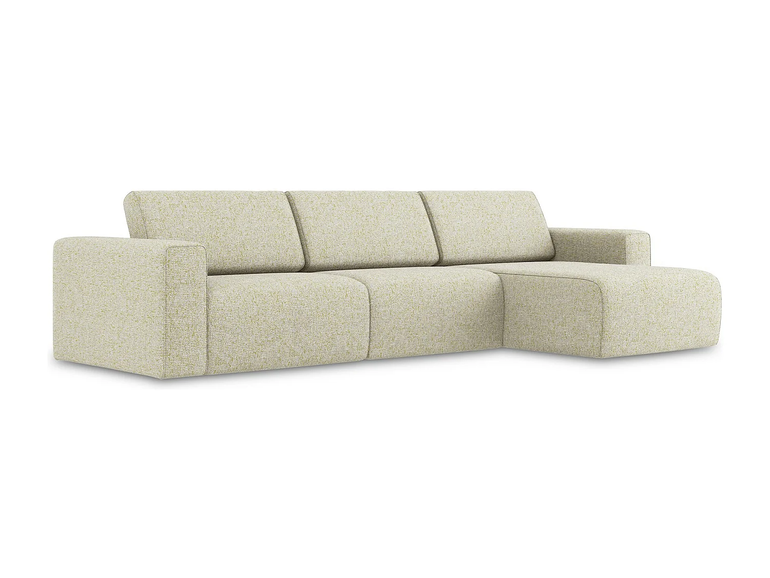 Narożnik modułowy M prawy - z tkaniny strukturalnej - jasny beż - KALEA