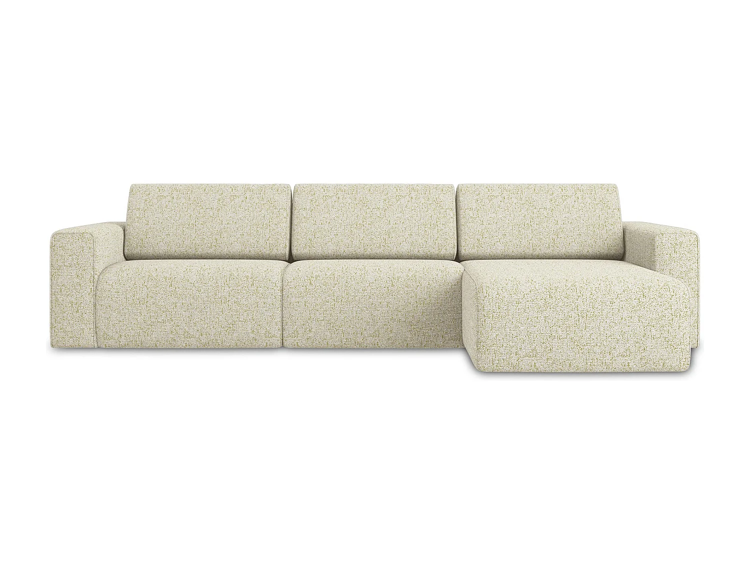 Narożnik modułowy M prawy - z tkaniny strukturalnej - jasny beż - KALEA