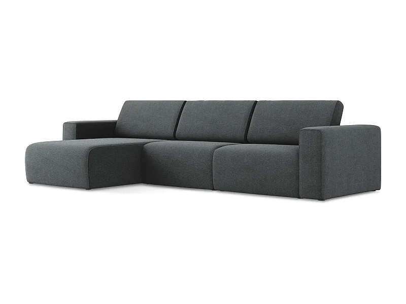 Modulares Ecks Sofa M links - Links - Strukturstoff - Grau - KALEA