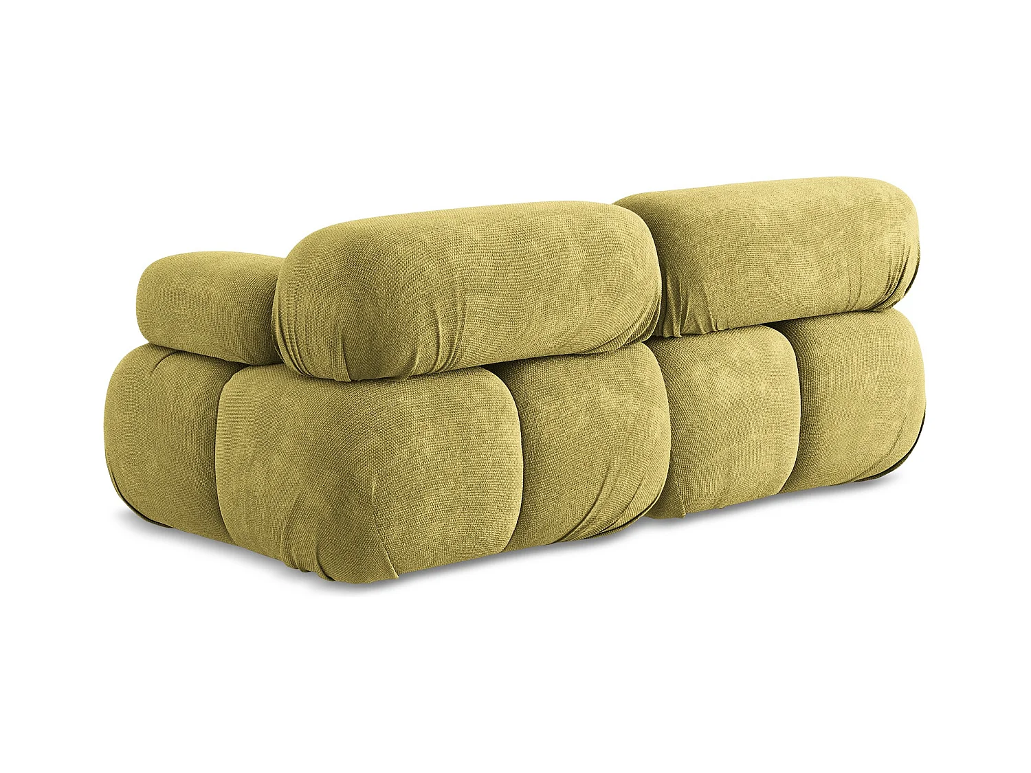 Canapé modulable 2 places en Chenille - vert citron - LOKUA