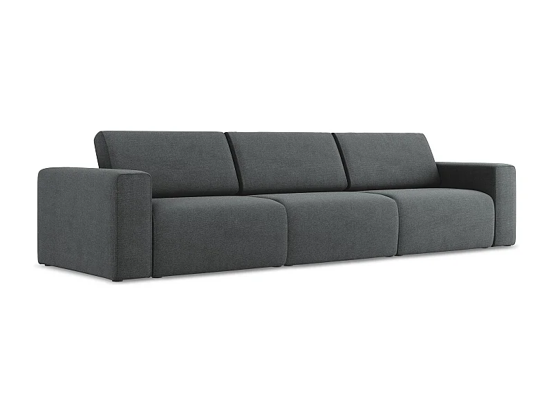Modulares 4-Sitzer Sofa - - Strukturstoff - Grau - KALEA