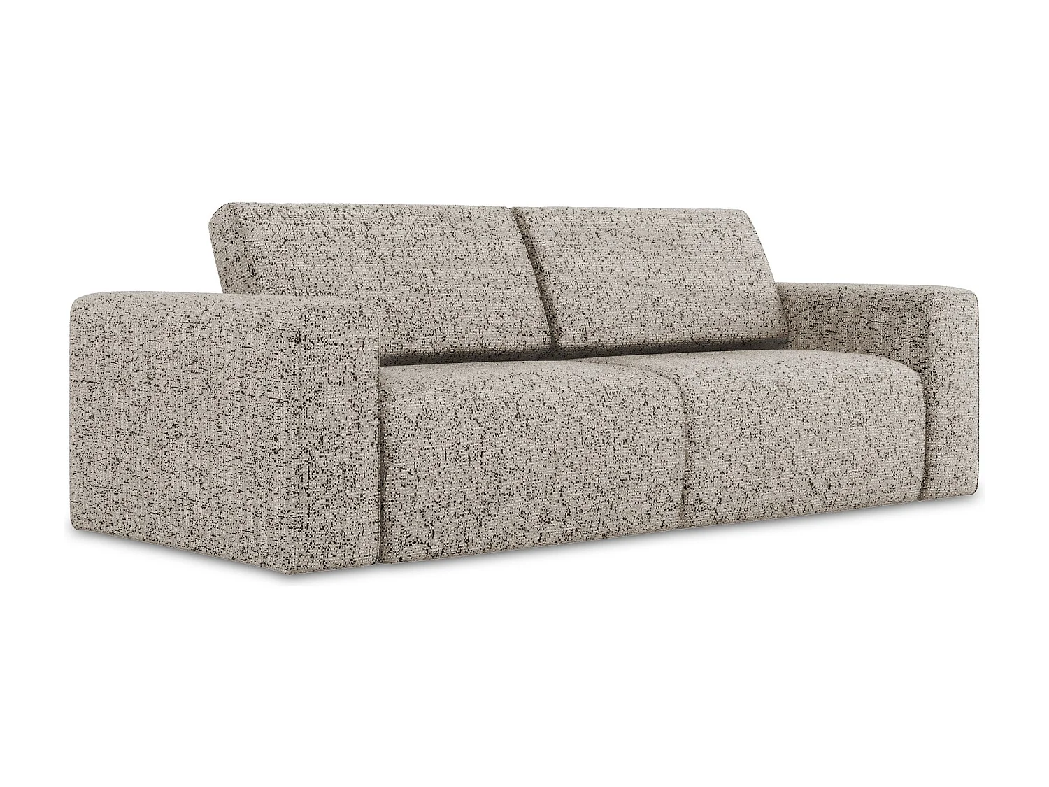 Canapé modulable 3 places en Strukturstoff - beige foncé - KALEA