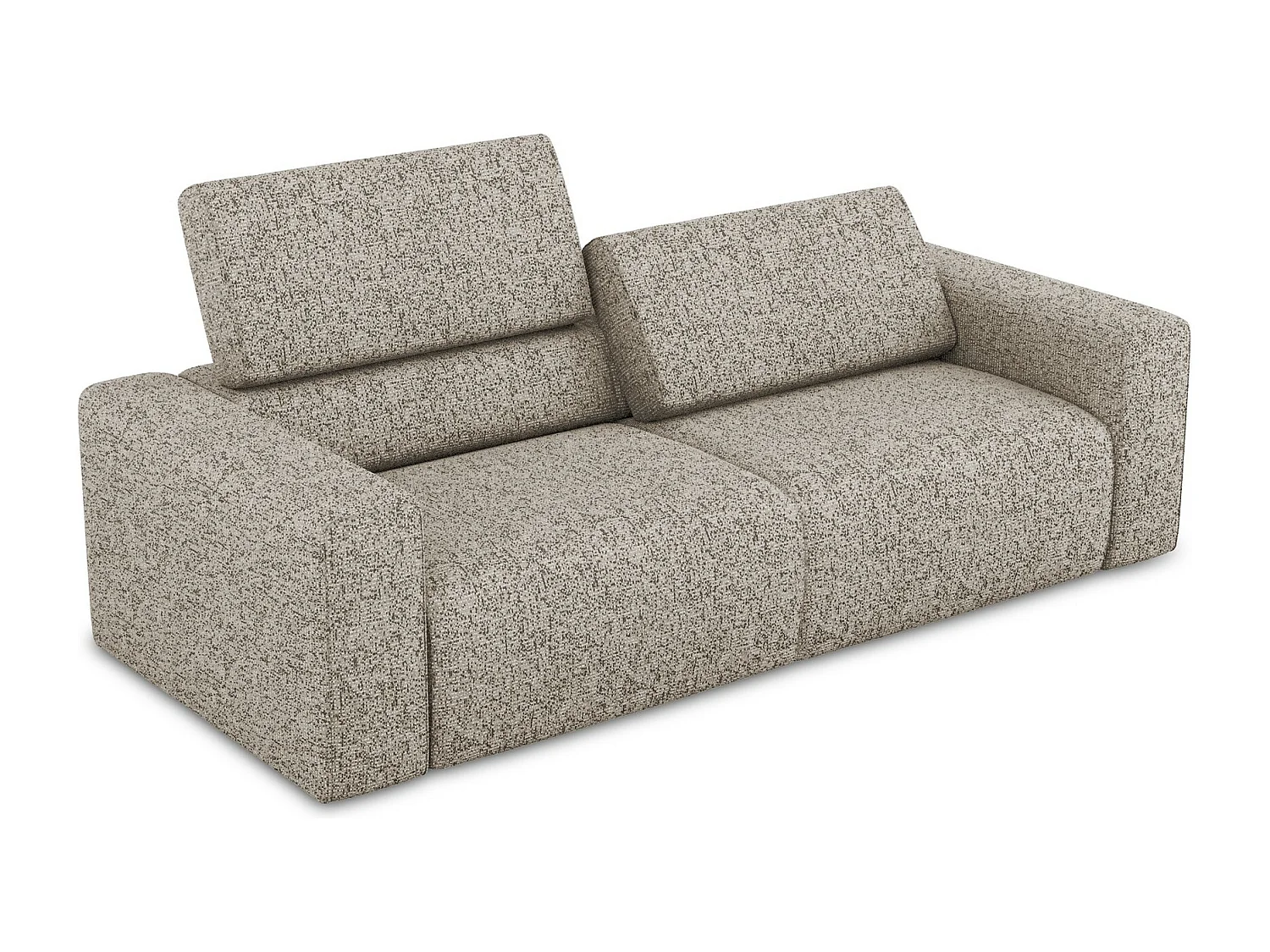 Canapé modulable 3 places en Strukturstoff - beige foncé - KALEA
