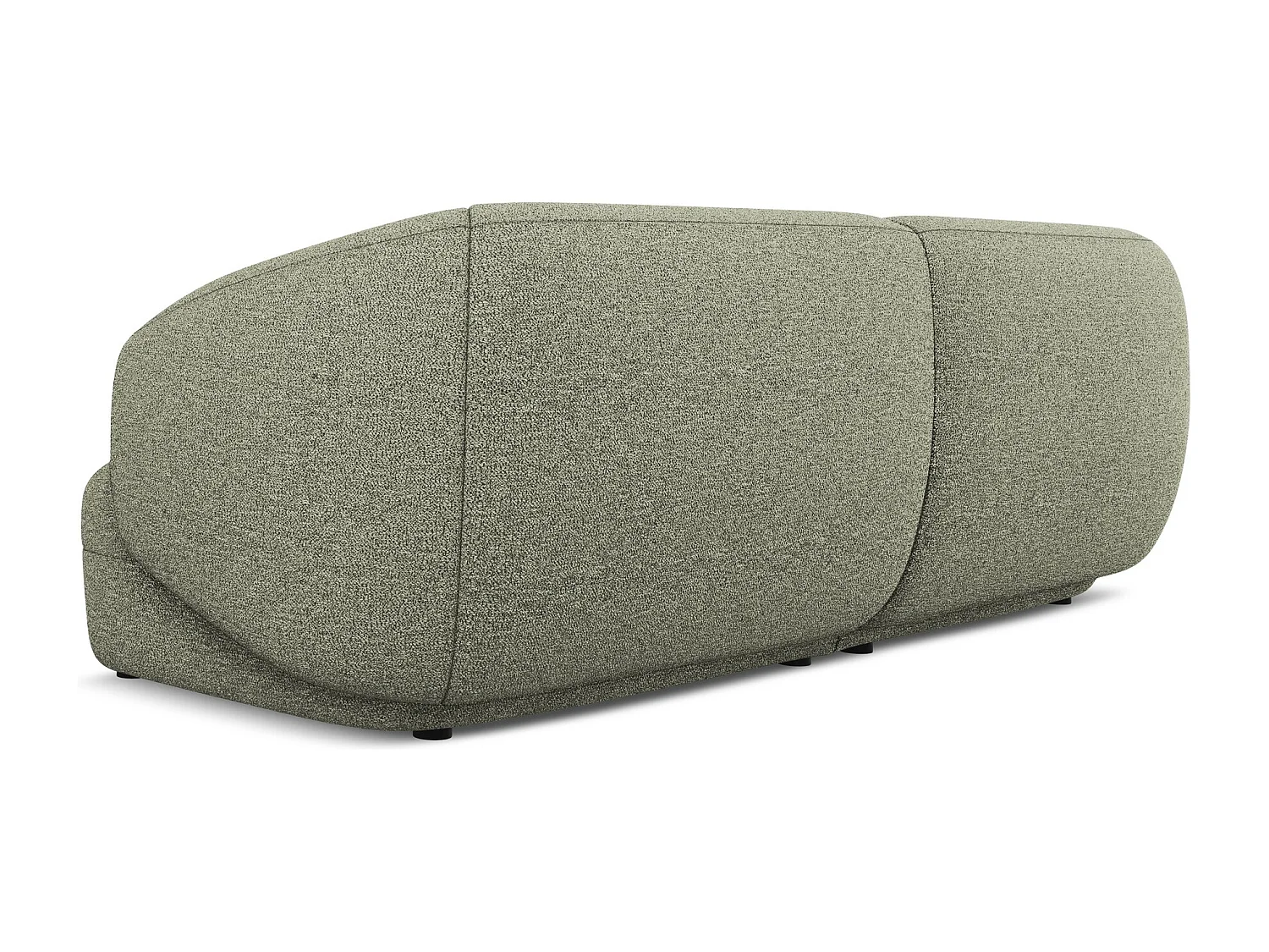 Canapé modulable 4 places en Strukturstoff - olive - MOANA