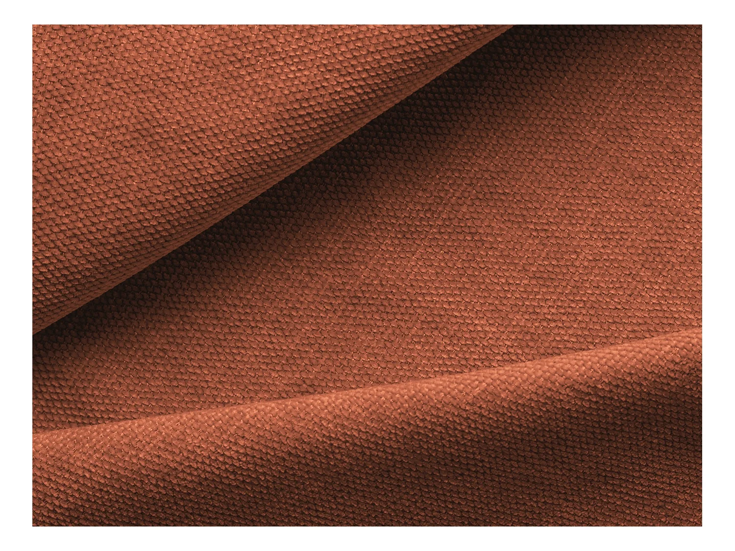 Canapé modulable 4 places gauche en Chenille - terre cuite - EKAHI