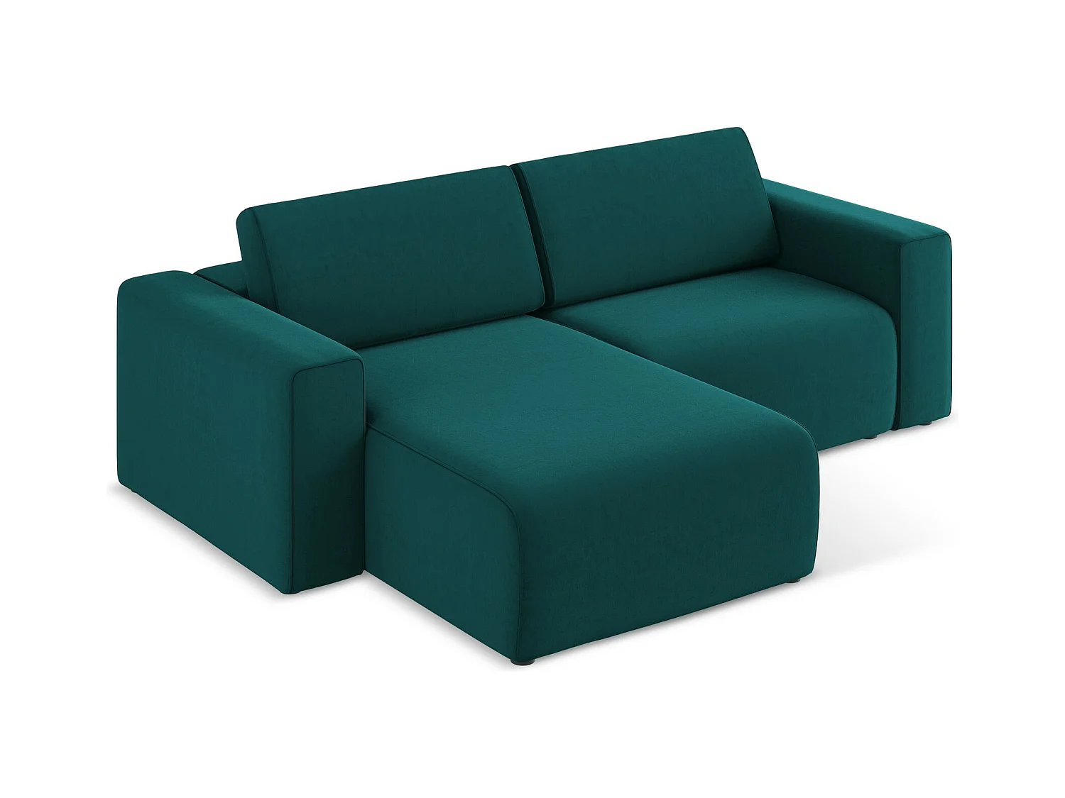 Sofá modular 3 plazas izquierdo de terciopelo marina - KALEA