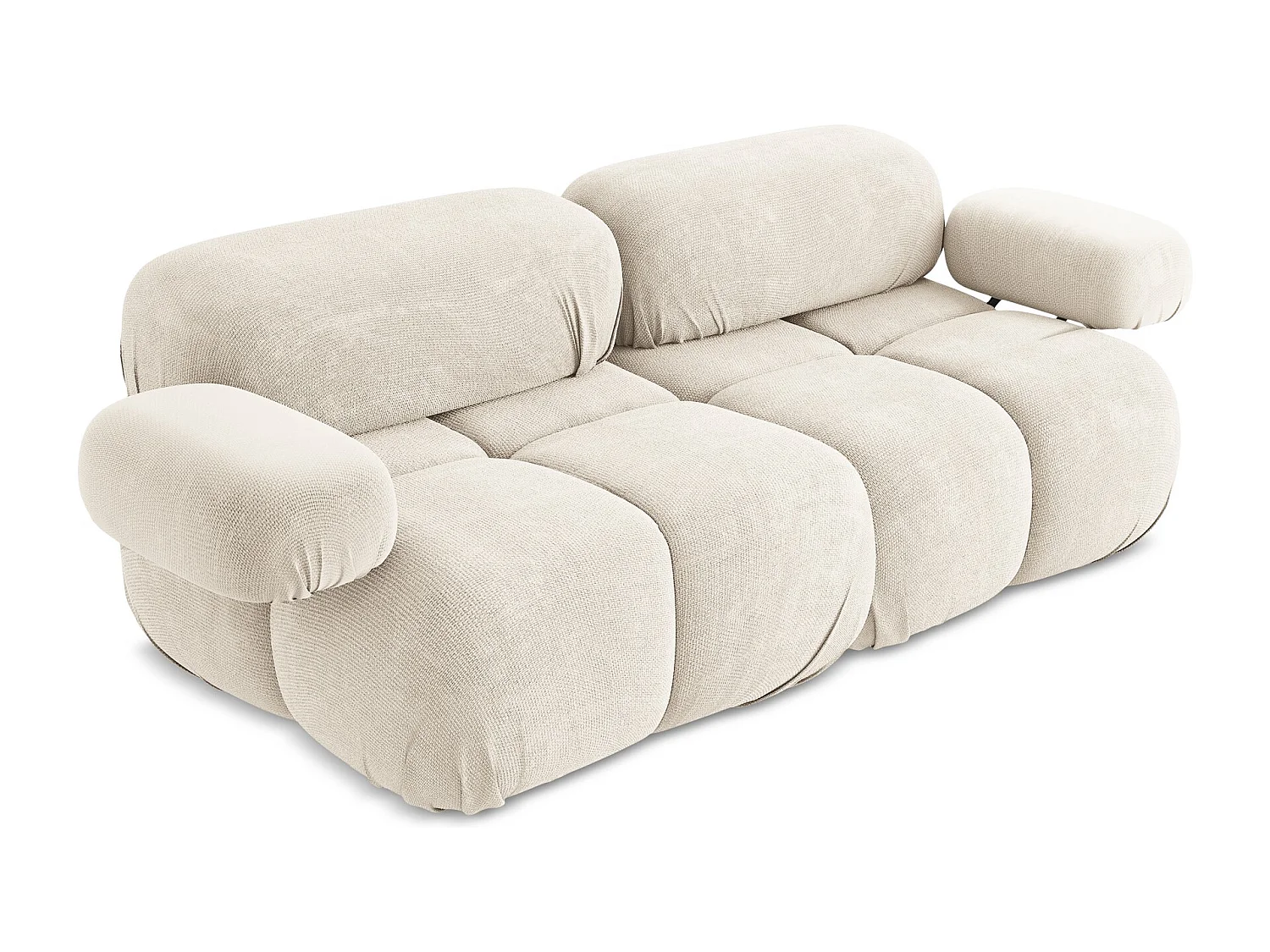 2-Sitzer Sofa - - Chenille - Hell beige - LOKUA