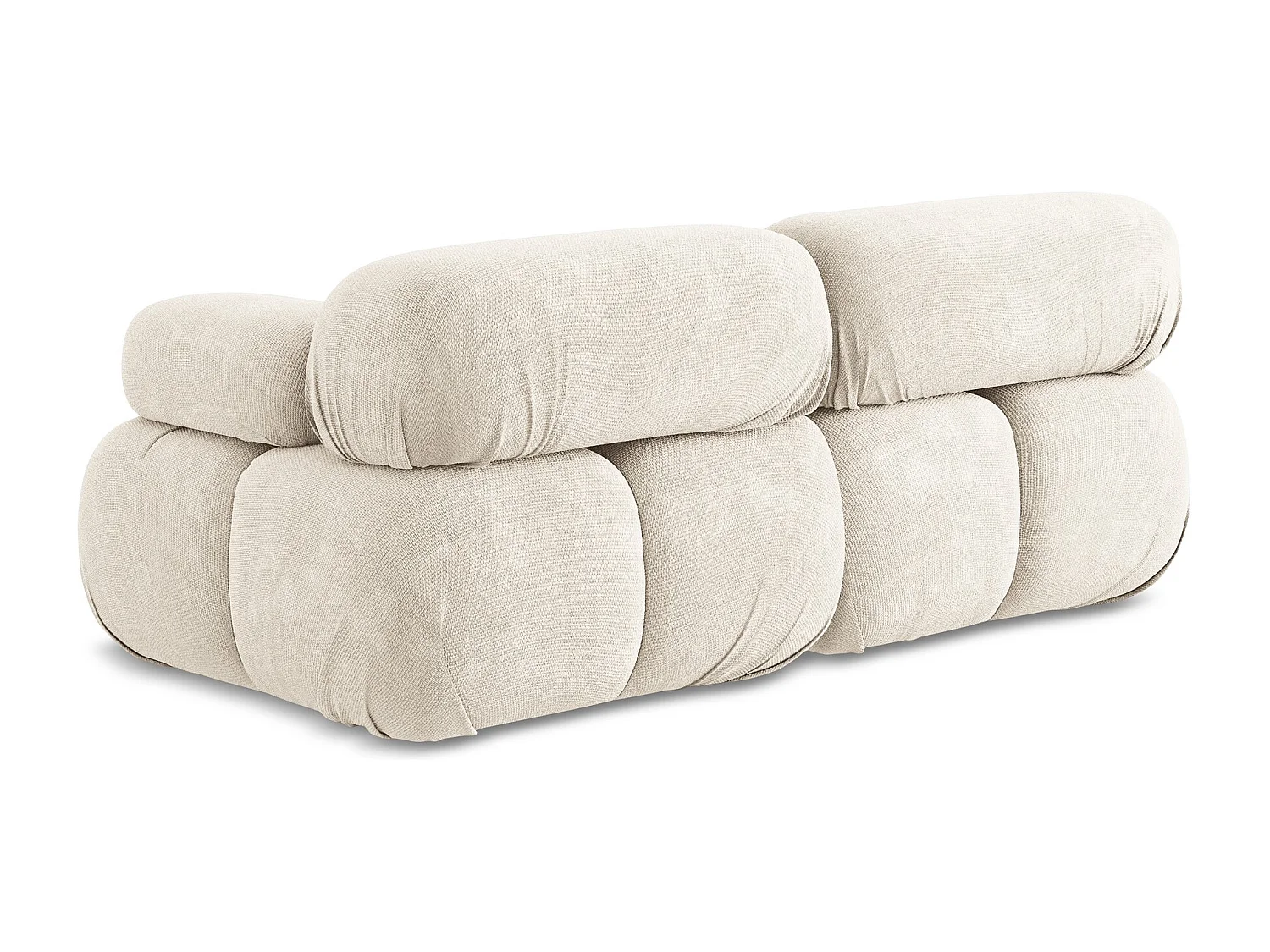 2-Sitzer Sofa - - Chenille - Hell beige - LOKUA