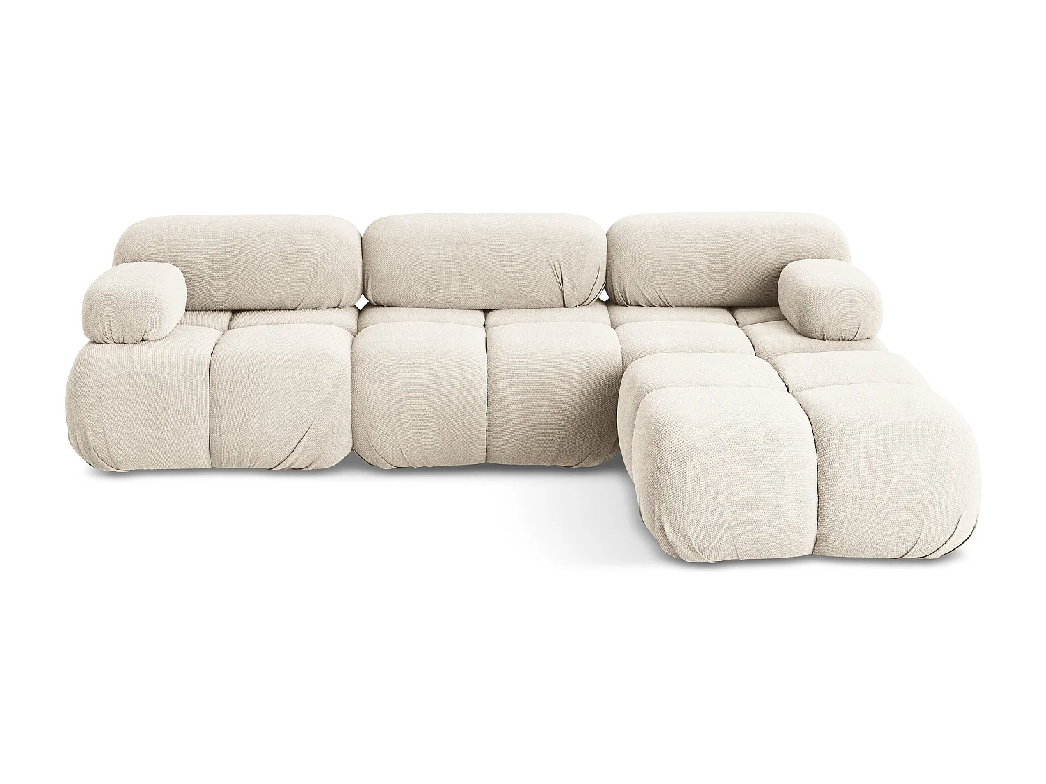 Modulares Ecksofa Beidseitig - Reversibel - Chenille - Hell beige - LOKUA