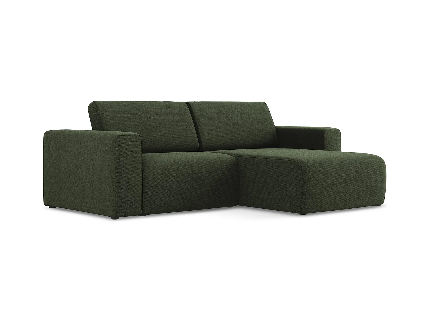 3-Sitzer Modulares Ecksofa - Ecke Rechts - Strukturstoff - Olive - KALEA