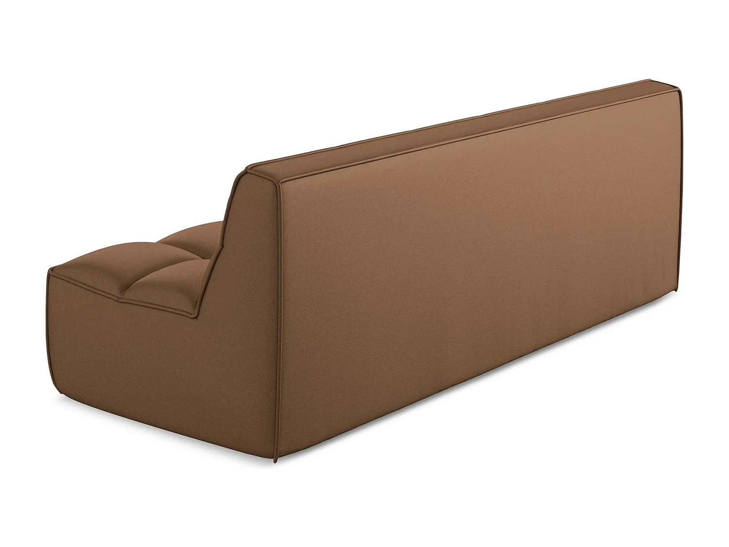 Canapé modulable 3 places en Cuir artificiel - chocolat - KALAI