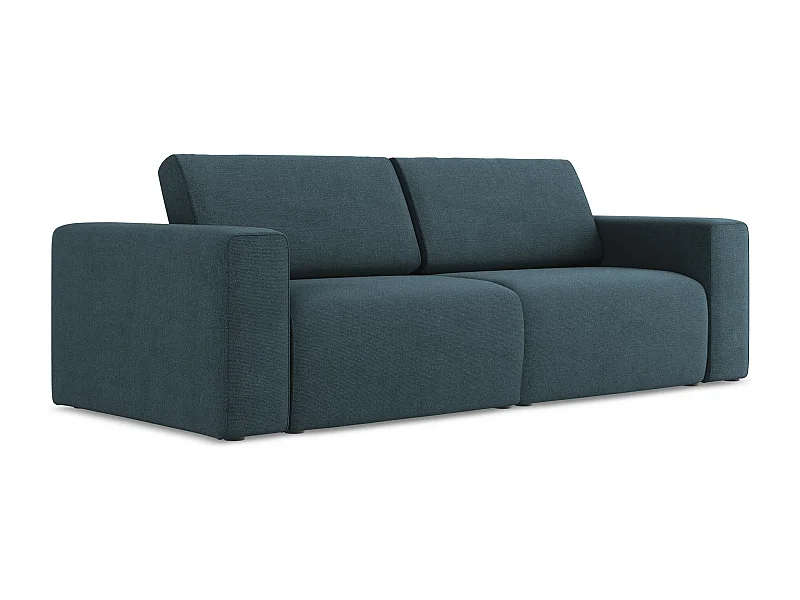 Modulares 3-Sitzer Sofa - - Strukturstoff - Jeans - KALEA