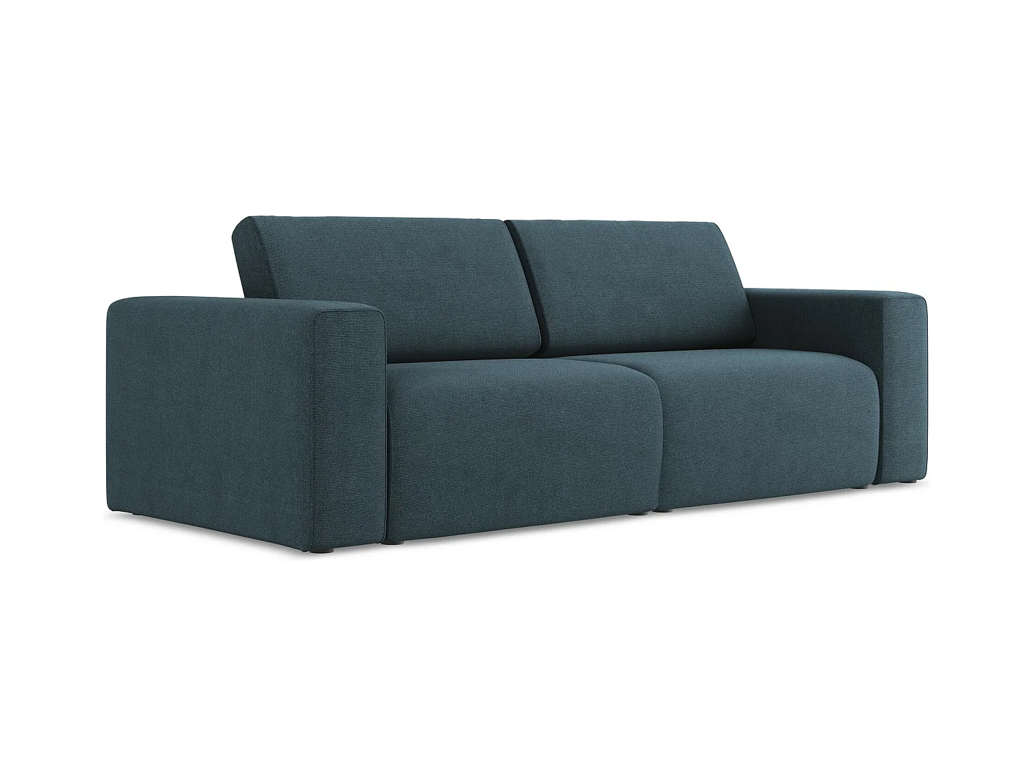 Canapé modulable 3 places - en Strukturstoff - jeans - KALEA