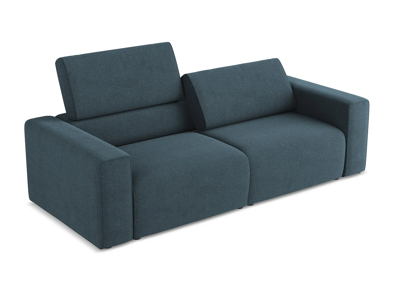 Driezits modulaire bank van jeans textuurstof - KALEA