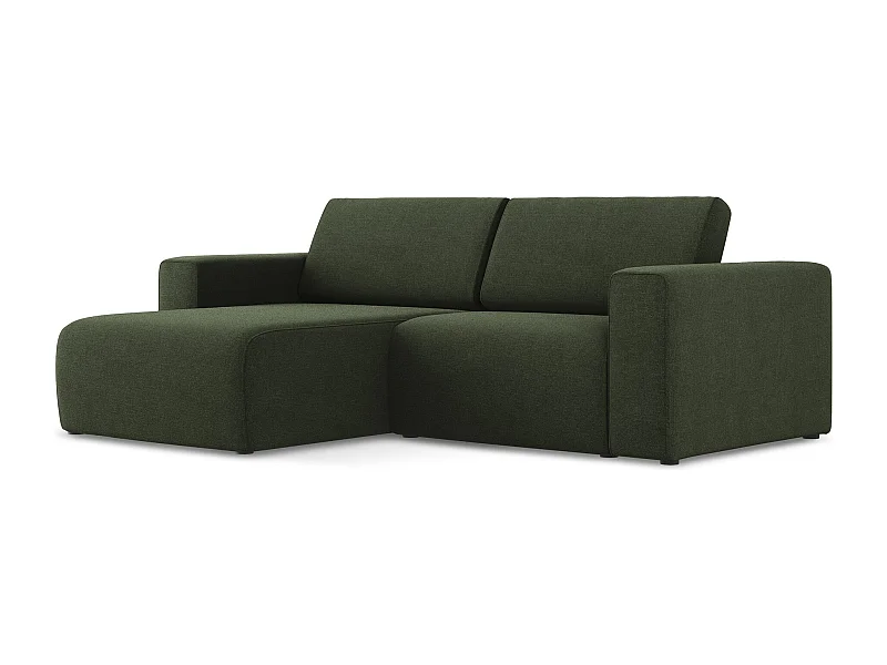 3-Sitzer Modulares Ecksofa - Ecke Links - Strukturstoff - Olive - KALEA