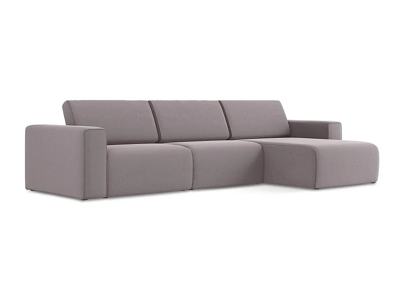 Modulares Ecks Sofa M rechts - Rechts - Samt - Lavendel - KALEA