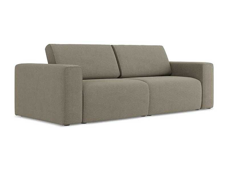 Canapé modulable 3 places - en Strukturstoff - beige foncé - KALEA