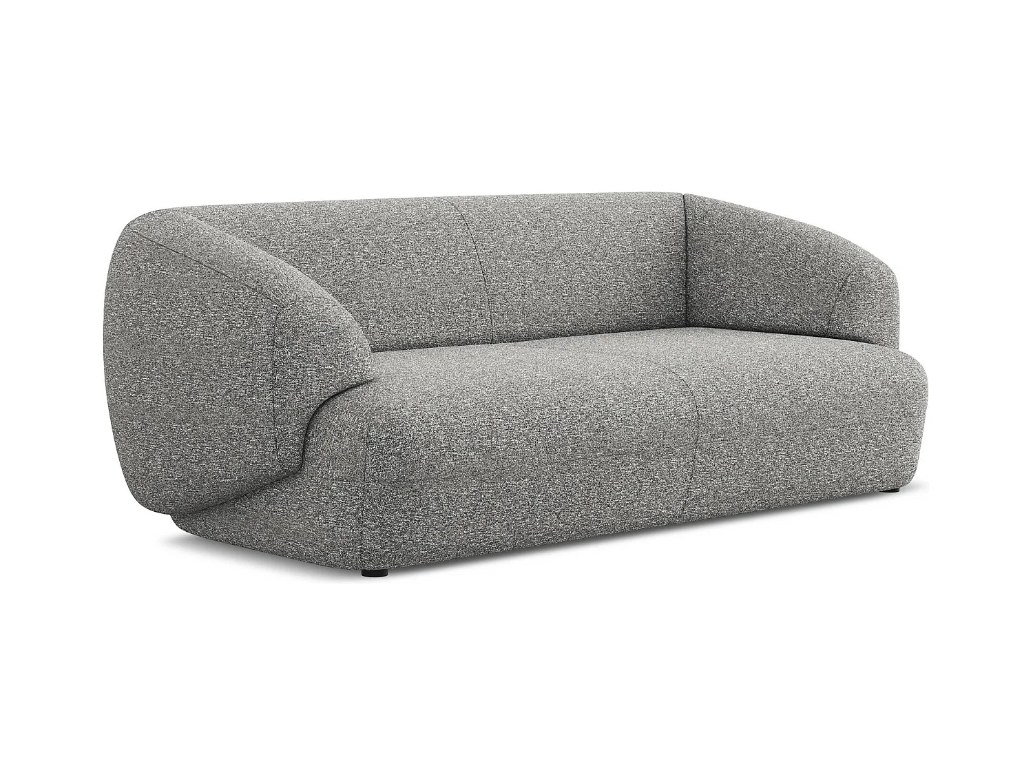 Canapé 3 places en Strukturstoff - gris clair - MOANA