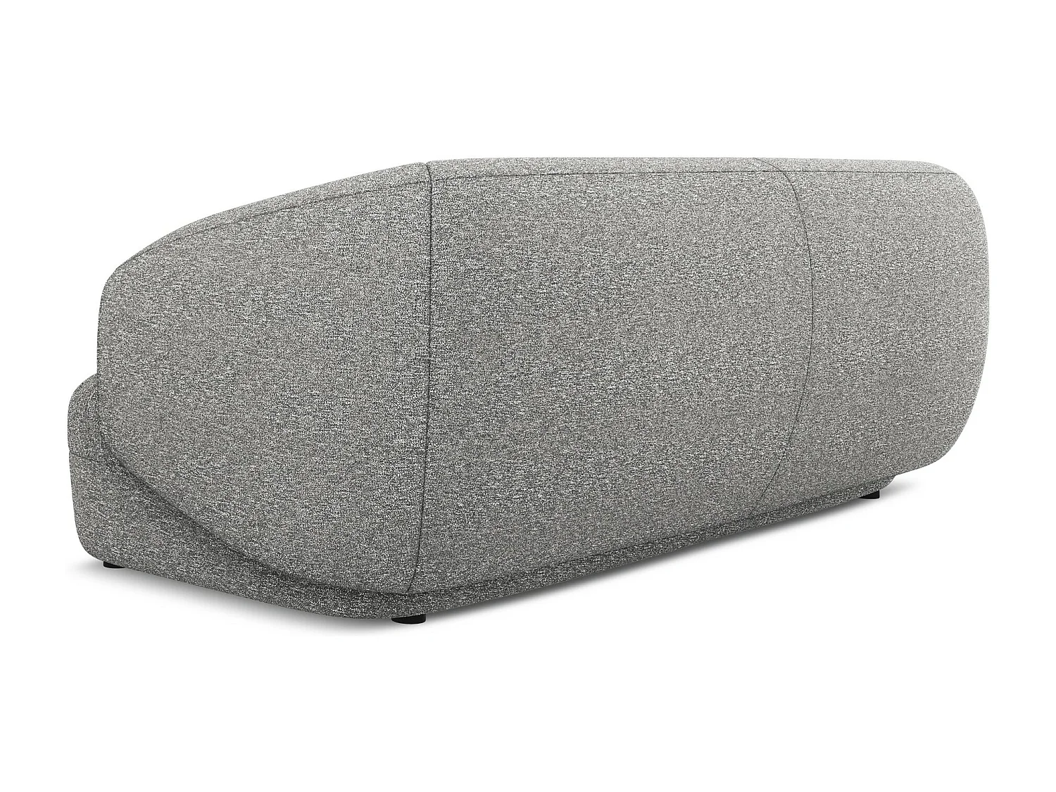 Driezitsbank van lichtgrijs textuurstof - MOANA