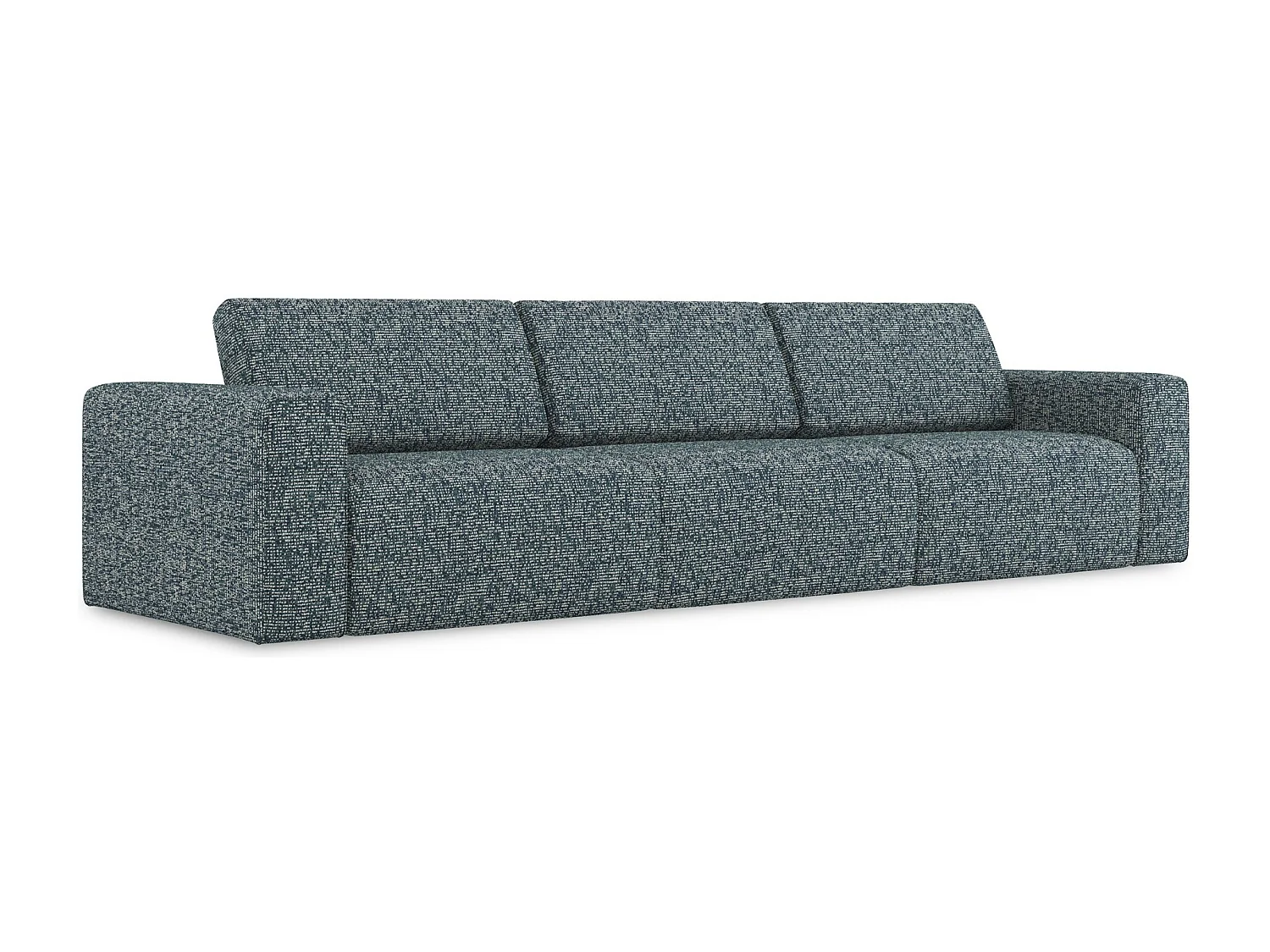 Canapé modulable 4 places en Strukturstoff - jeans - KALEA