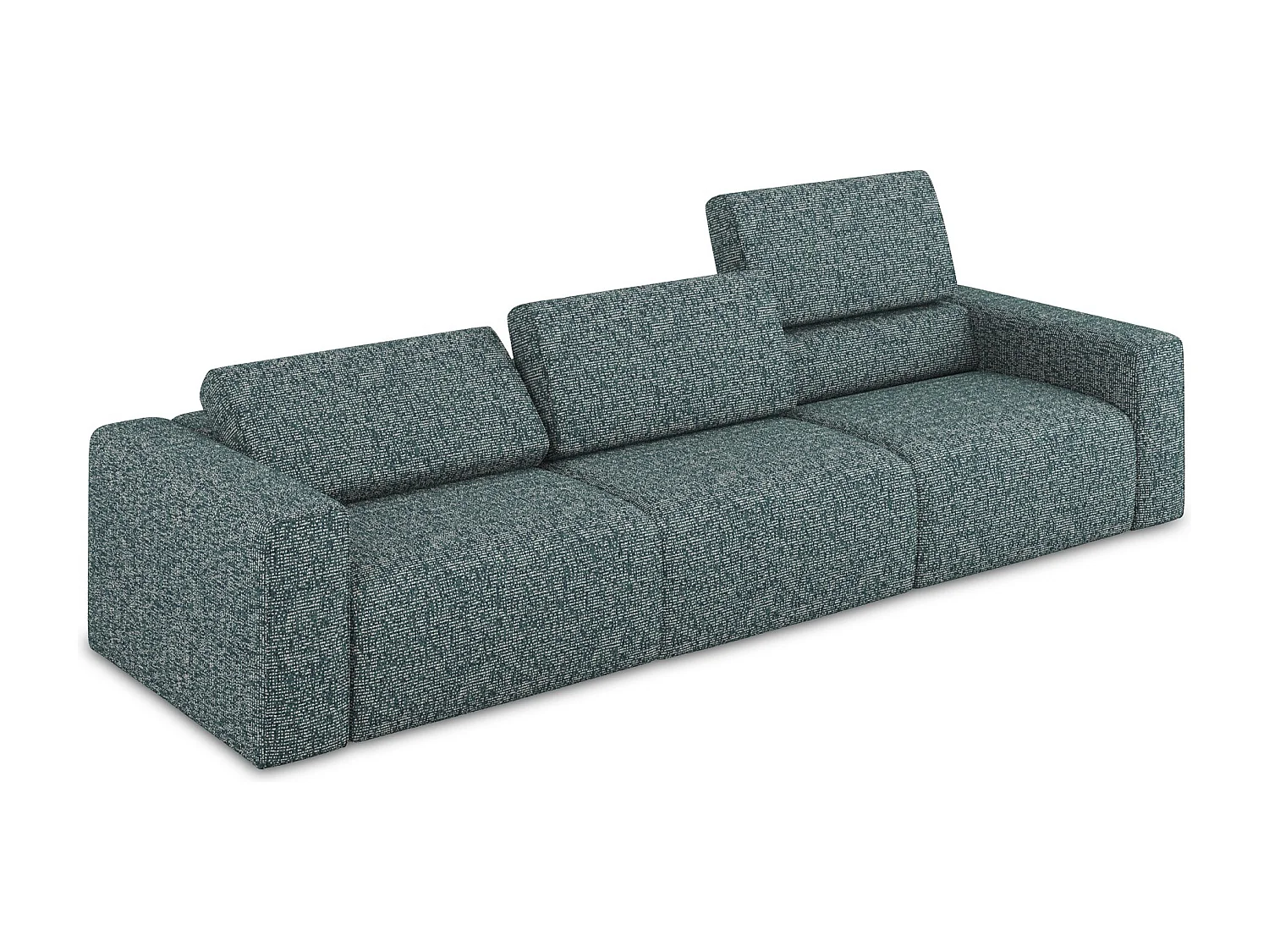 Canapé modulable 4 places en Strukturstoff - jeans - KALEA