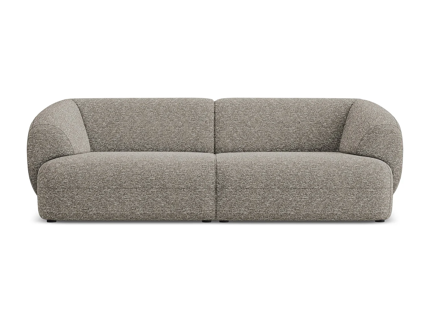 Modulares 4-Sitzer Sofa - - Strukturstoff - Graubeige - MOANA
