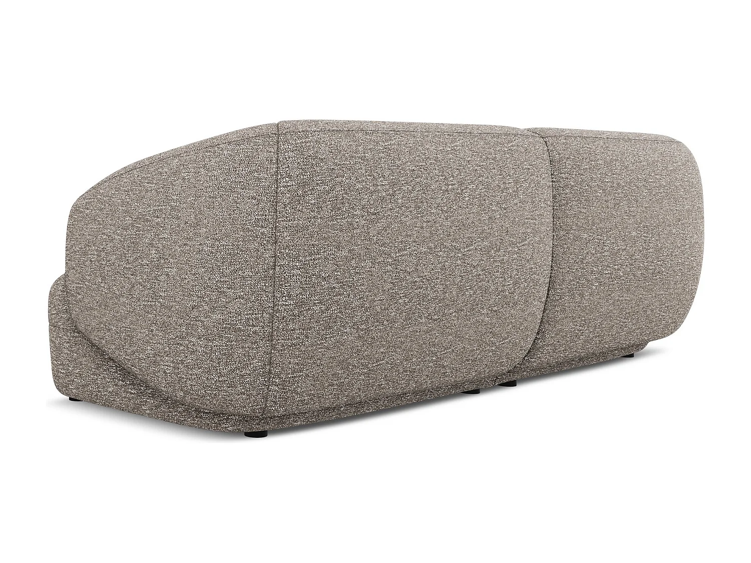 Modulares 4-Sitzer Sofa - - Strukturstoff - Graubeige - MOANA