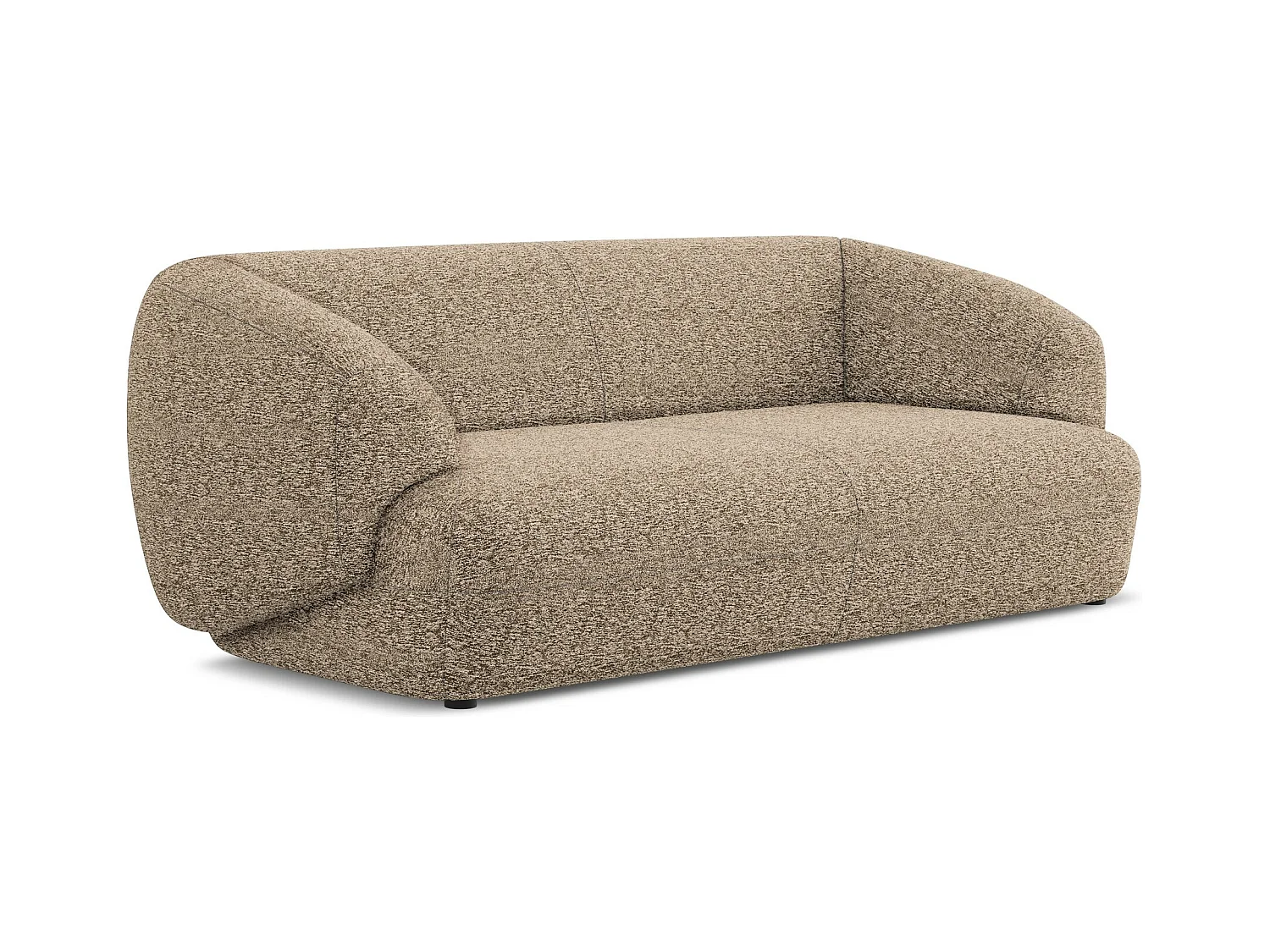 Canapé 3 places en Strukturstoff - beige foncé - MOANA