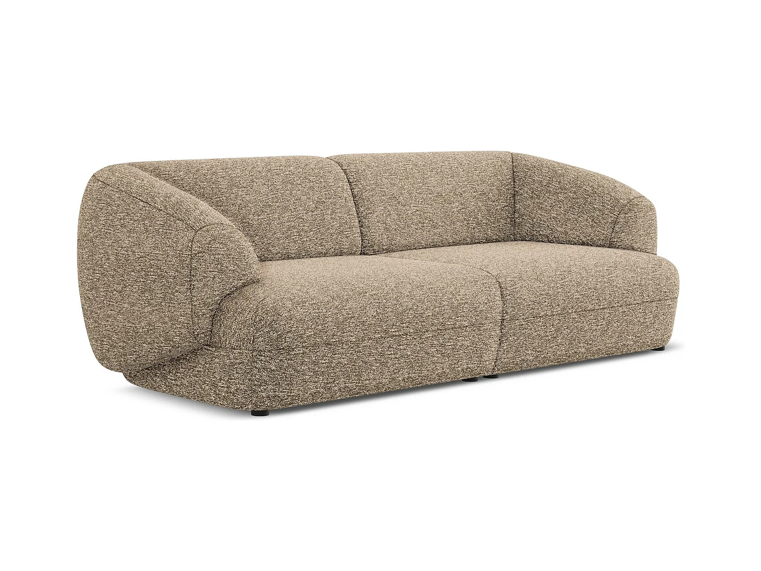 Canapé modulable 4 places en Strukturstoff - beige foncé - MOANA