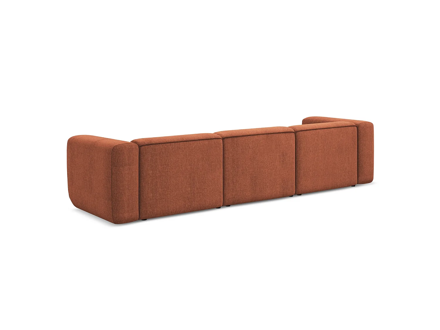 Modulares 4-Sitzer Sofa - - Chenille - Terrakotta - BARI