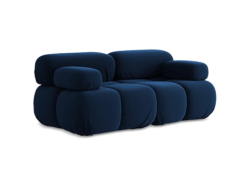2-Sitzer Sofa - - Samt - Königsblau - LOKUA