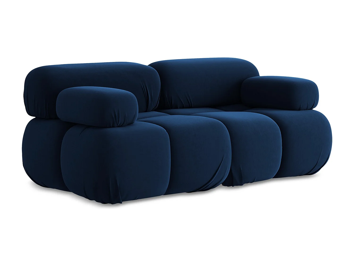 2-Sitzer Sofa - - Samt - Königsblau - LOKUA